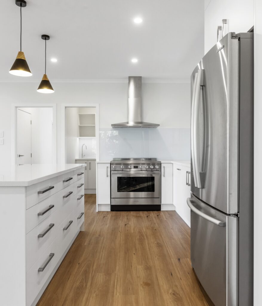 New Kitchen with Oven and Fridge